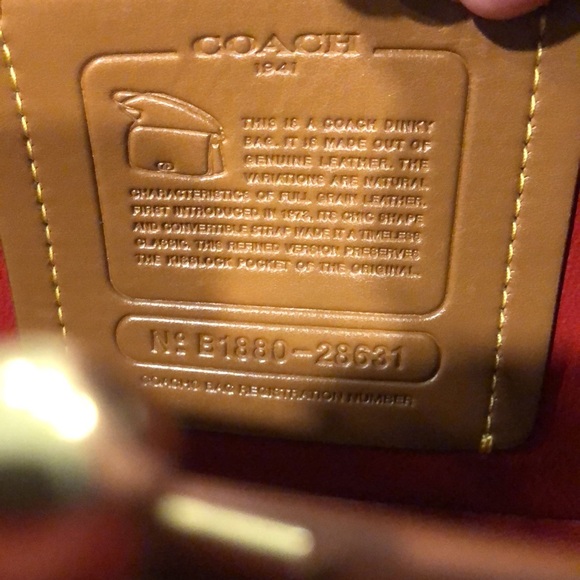 Coach 1941 Dinky Signature Embossed Leather Bag - Picture 6 of 11